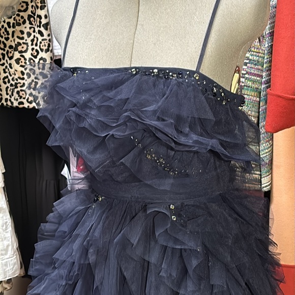 Pacific Blue Swarovski Crystal Event Dress - Picture 2 of 8